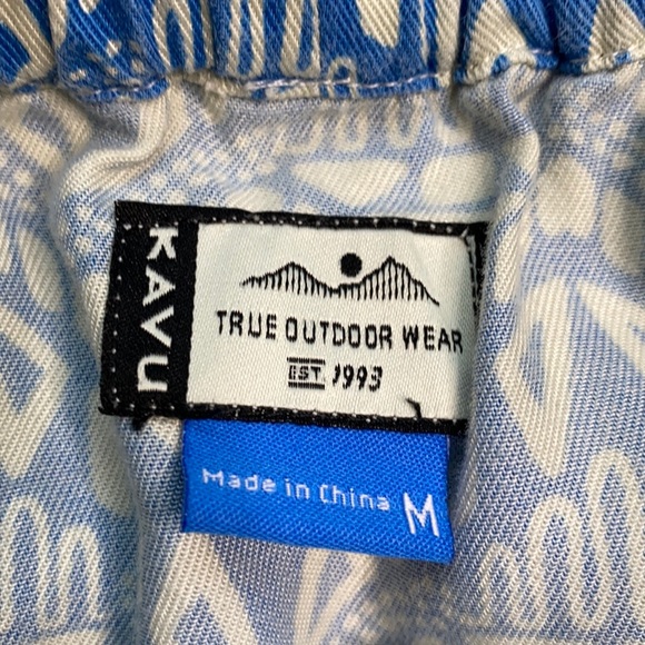 KAVU Blue & White Pattern Tencel Skirt - Picture 10 of 10